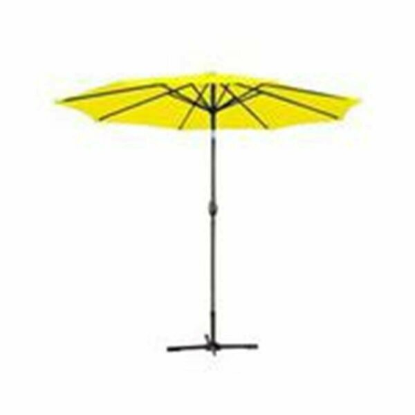 Propation 9 Ft. Aluminum Patio Market Umbrella Tilt with Crank - Yellow Fabric & Grey Pole PR2593374